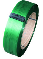 PET-Umreifungsband grün, 15,5 x 0,9 mm x 1.500 lfm/Rolle, Reißfestigkeit 5.200 N 
