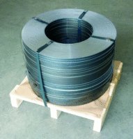 Stahlband in Scheibenwicklung, 16,0 mm x 0,5 mm, ca. 400 lfm/Rolle, 1 Rolle = 25 kg
